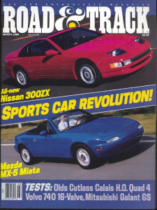 ROAD & TRACK 1989 MAR - MIATA, 300ZX, BMW Z1, QUAD 4